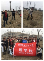 理学院志愿者参加奉贤区义务植树活动，用实际行动保护环境 - 华东理工大学
